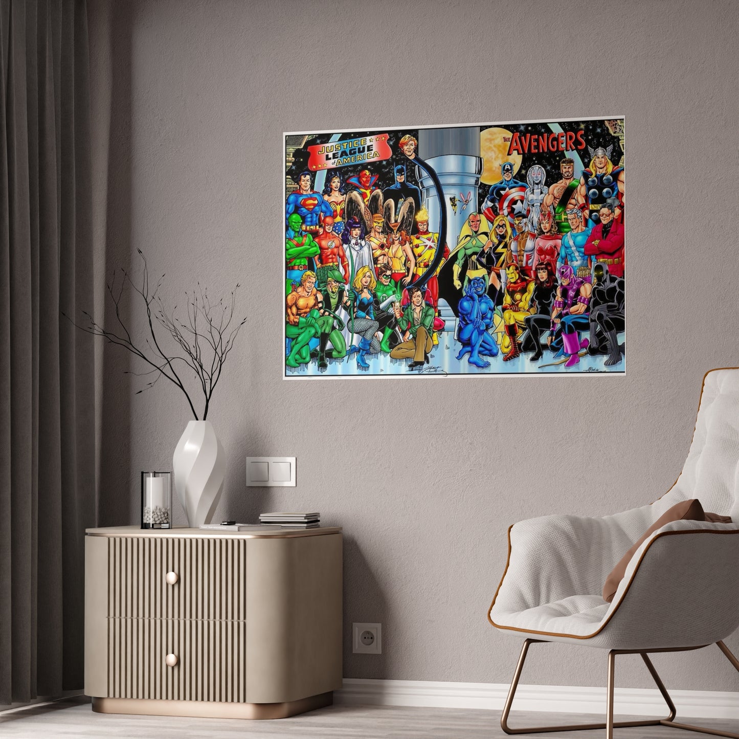 D.C. VS MARVEL Charters Gloss Poster