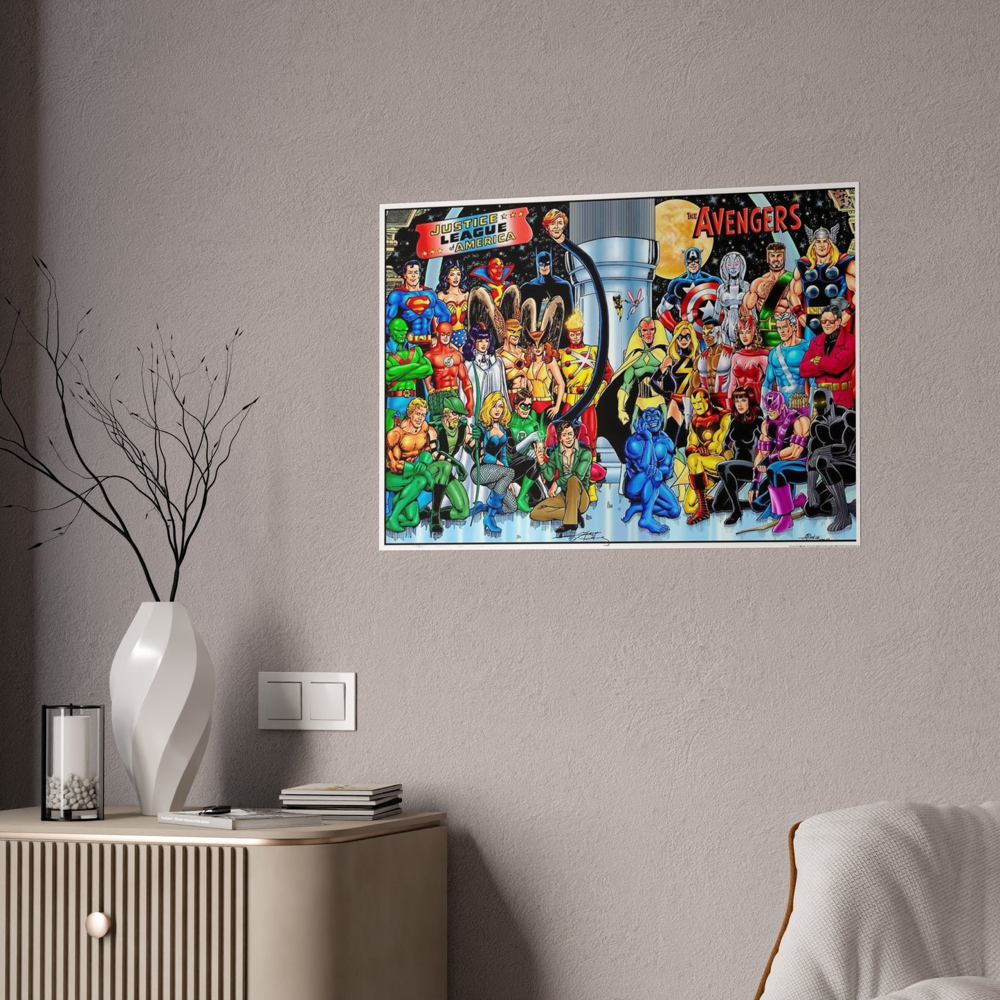 D.C. VS MARVEL Charters Gloss Poster